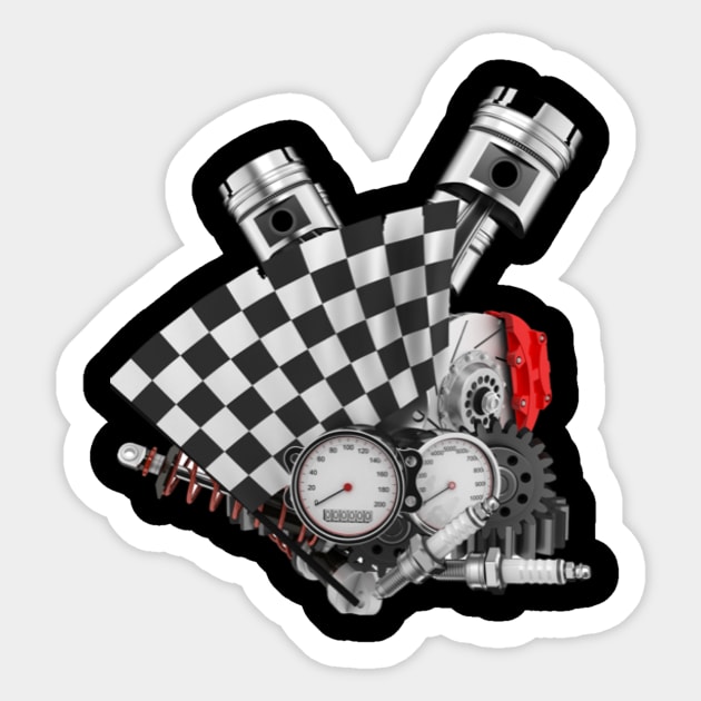 Engine Finish Line Sticker by Motor World